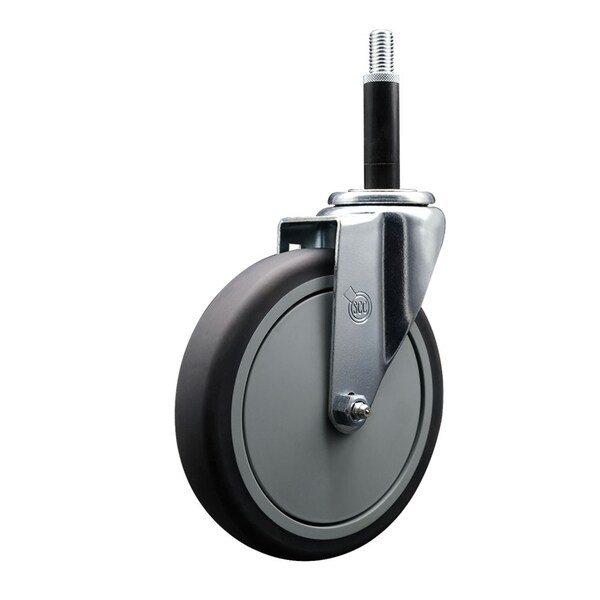 6'' Thermoplastic Rubber Wheel Swivel 3/4'' Expanding Stem Caster